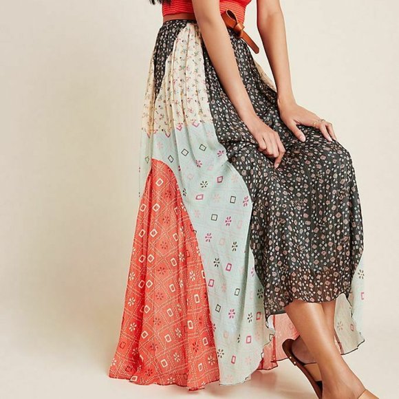 Anthropologie Margot Pleated Maxi skirt 16w new with tag nwt - Picture 4 of 7